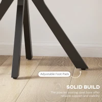 HOMCOM 31" Round Dining Table, Modern Dining Room Table with Steel Curved Legs, Space Saving Small Kitchen Table, Black(m-5)