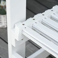 Outsunny Patio Rocking Chair Non-slip Porch Rocker for Balcony Garden Terrace Bamboo White(m-7)