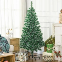 HOMCOM 6FT Indoor Christmas Tree Artificial Decoration Xmas Gift with Metal Stand 375 Tips(m-1)