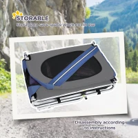PawHut Dog Bike Trailer Pet Cart Bicycle Wagon Cargo Carrier Attachment Foldable for Travel, Blue and Grey(m-5)