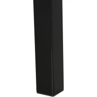 HOMCOM 5 Piece Dining Table and Chairs Set Wood Top Metal Frame Padded Seat Dining Table Set Home Kitchen Dining Room Furniture, Black(m-10)