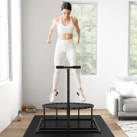 Soozier 2-in-1 38" Rebounder Trampoline for Adult, 8-Angle Adjustable Baseball Volleyball Soccer Rebounder Fitness Trampoline(m-1)