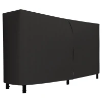 Outsunny 6ft Outdoor Firewood Rack with Cover, Adjustable Wood Storage Holder, Indoor Outdoor Log Rack for Fireplace, Black(m-2)