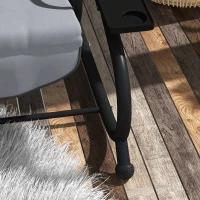 Outsunny Free Standing Swing Bench, Porch Swing with Stand, Adjustable Canopy, Cushion and Pillows, Dark Gray(m-9)