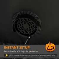 HOMCOM 9ft Inflatable Halloween Decoration Pumpkin Head Ghost, Blow-Up Outdoor LED Display for Lawn, Garden, Party(m-6)