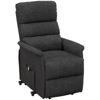 HOMCOM Power Lift Chair for Seniors, Electric Lift Recliner Chair with Remote Control, Side Pockets for Living Room, Black(m-1)