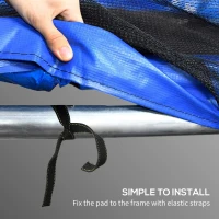 Soozier 12FT Trampoline Spring Cover, Safety Trampoline Pad Replacement, Waterproof and Tear Resistant, All Weather Trampoline Accessories, Blue(m-5)