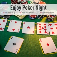 Soozier Poker Table Foldable, 72" Blackjack Table for 7 Players with Chip & Cup Holder, Green Felt(m-5)
