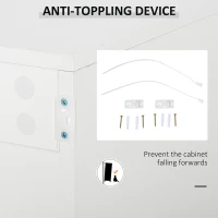 HOMCOM Kitchen Sideboard Storage Cabinet, Modern Coffee Bar with Push-Open Design and 2 Drawers for Living Room, White(m-7)