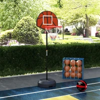 Soozier 3-5ft Basketball Hoop and Stand with Magenic Dartboard and Darts, 15" Backboard, Weighted Base for Teens Youth(m-8)