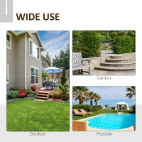 Outsunny Foldable Dining Table, Square Wood Side Table, Portable Bistro Table with Umbrella Hole for Outdoor Patio, Garden or Backyard, White(m-7)