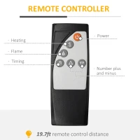 HOMCOM Electric Fireplace TV Stand for TV's up to 60" Flat Screen, Living Room Media Entertainment Console with Doors, Adjustable Storage Shelves, White(m-6)