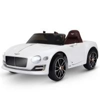 Aosom Electric Toy Car 12V Licensed Bentley EXP12 Electric Vehicles w/ Parent Remote Control, White(m-11)