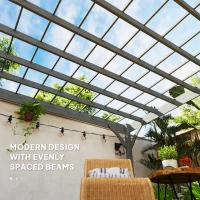 Outsunny 12' x 20' Outdoor Wooden Pergola, Grape Vine Gazebo with Concrete Anchors for Garden, Patio, Backyard, Deck, Gray(m-5)