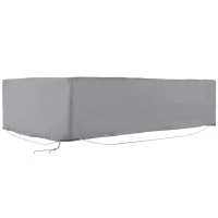 Outsunny Patio Furniture Covers, Waterproof, Windproof and Anti-UV 300D Oxford Fabric Large Outdoor Furniture Cover for Outdoor Sectional Sofa Set, 97" x 65" x 26", Grey(m-11)