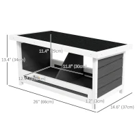 PawHut Nesting Boxes for Chickens, Chicken Coop Accessories with Asphalt Roof for Indoor Outdoor Use, Up to 2 Hens(m-3)