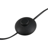 HOMCOM 59.75" Tripod Floor Lamp with Pull Chain Standing, Fabric Lampshade E26 Lamp Holder Steel for Living Room, Bedroom, Office, Black(m-7)