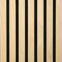 HOMCOM 24"x24" Wood Panels for Wall, 4 Pack Acoustic Panels, Sound Absorbing Slat Wall For Interior Wall Decor, Home, Oak(m-10)