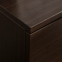 Vinsetto Mobile Filing Cabinet, Vertical File Cabinet with 2 Drawers, Wheels, for Letter or A4 File, Brown(m-9)