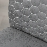 HOMCOM Set of 2 Dining Chairs High Back Accent Chair for Dining Room, Living Room with Bent Metal Base, Grey(m-10)