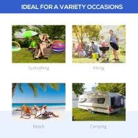 Outsunny Folding Camping Cot for Adults Portable Outdoor Sleeping Bed for Office Beach Home, Blue(m-6)