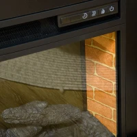 HOMCOM 35" Electric Fireplace with Mantel, 1400W Freestanding Fireplace Heater with Remote Control, Overheat Protection, Timer, Brown(m-9)