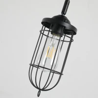 HOMCOM 61.75" Vintage Floor Lamp Standing Lamp With Rotatable Lampshade E26 Socket Pin Steel Living Room, Black(m-8)