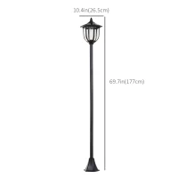 Outsunny Solar Torch Lights Outdoor Garden Lighting 6 LED Water-Resist Auto On/Off 6 Hours(m-3)