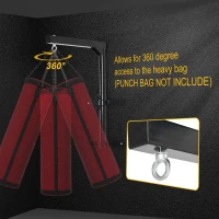 Soozier Boxing Punch Bag Hanger Heavy Bag Bracket MMA Training Wall Mount 220lbs Black(m-6)
