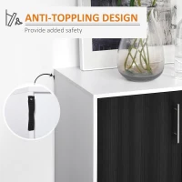 HOMCOM Modern Sideboard, Buffet Cabinet, Console Table with Adjustable Shelves, Anti-Topple Design, and Large Countertop, Dark Gray(m-6)