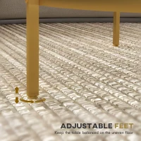 HOMCOM Side Table with Storage, 32" Round End Table, 2-Tier Tempered Glass Coffee Table with Steel Frame for Living Room, Gold(m-6)