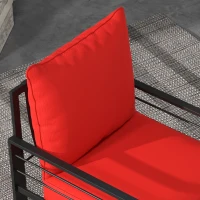 Outsunny Patio Chair Cushions, Thick Deep Seat Outdoor Seat Cushion with Back Cushion, Red(m-10)