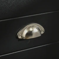 HOMCOM 72" Kitchen Pantry Cabinet, Modern Kitchen Pantry Storage Cabinet with 4 Doors and 3 Adjustable Shelves, Black(m-9)