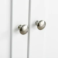 kleankin Bathroom Floor Storage Cabinet Freestanding Wooden Storage Organizer with Drawer Doors Adjustable Shelves for Living Room Kitchen Hallway White(m-10)