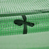 Outsunny 9.7' x 3.3' x 2.5' Mini Tunnel Greenhouse with PE Cover Garden Green Grow Shed with Steel Frame Zipped Doors, Dark Green(m-10)