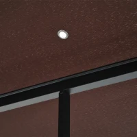 Outsunny 10' x 10' Outdoor Patio Gazebo Canopy Tent with Mesh Sidewalls, 2-Tier Canopy for Backyard, Coffee(m-8)