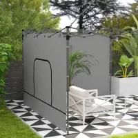 Outsunny Instant Canopy Sidewall with Zipper and Mesh Window for 10 x 10 ft Straight Leg Pop Up Canopies, 2 Pack Sidewall Only(m-9)