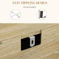 HOMCOM Boho Kitchen Sideboard Buffet Cabinet with Hinge Doors, Drawers and Adjustable Shelf for Living Room, Natural Wood(m-9)