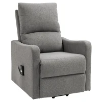 HOMCOM Electric Lift Recliner Chair Rising Power Chaise Lounge Fabric Sofa with Remote Control & Side Pocket for Living Room(m-2)