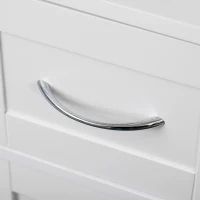 kleankin Bathroom Cabinet Organizer, Freestanding Small Storage Cabinet with Two Drawers and Adjustable Shelf for Living Room, or Entryway, White(m-7)