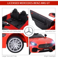 Aosom Licensed Kids Ride-On Car 12V with Remote Control, Suspension Wheel, Adjustable Speed, Red(m-6)