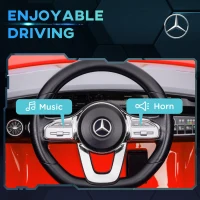 Qaba Mercedes-Benz AMG Licensed 12V Ride on Car, Kids Electric Car with Remote Control, Spring Suspension, LED Lights, Red(m-6)