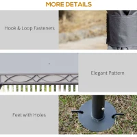 Outsunny 10'x13' Soft-top Patio Gazebo Double-Tiered covered Steel Gazebo with Curtain, Grey(m-6)