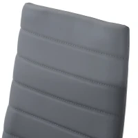 HOMCOM Dining Table Set for 4, Round Kitchen Table and Chairs, Glass Dining Room Table and PU Leather Upholstered Chairs(m-10)