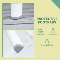 Outsunny Garden Side Table, Plastic Outdoor Square Coffee Table for Drink, Snack, White(m-5)