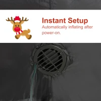 HOMCOM 6ft Christmas Inflatables Outdoor Decorations Reindeer, Blow-Up Yard Christmas Decor with LED Lights Display(m-6)