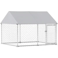 PawHut Outdoor Dog Kennel with Waterproof & Anti-UV Cover, Quick-Connect Frame, Secure Lock for Small Medium Dogs(m-2)