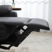 HOMCOM 2 Seater Reclining Chair, Loveseat Recliner Sofa with Footrest and Split Backrest, Dark Grey(m-9)