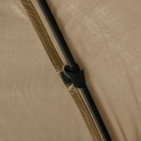 Outsunny 12' x 12' Hexagon Automatic Pop Up Screen Tents Camping Shelter Picnic Canopy Outdoor Sun Shade w/ Mesh Sidewalls and Carry Bag Beige(m-9)