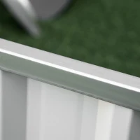 Outsunny 3' x 3' x 1' Raised Garden Bed, Galvanized Metal Planter Box for Vegetables Flowers Herbs, White(m-9)